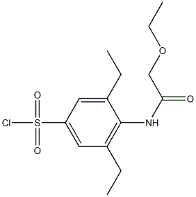 4-(2-ethoxyacetamido)-3,5-diethylbenzene-1-sulfonyl chloride 结构式