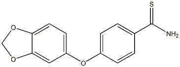 4-(2H-1,3-benzodioxol-5-yloxy)benzene-1-carbothioamide 结构式