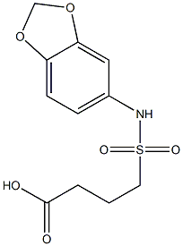 4-(2H-1,3-benzodioxol-5-ylsulfamoyl)butanoic acid 结构式