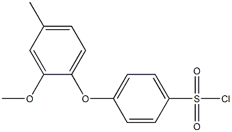 4-(2-methoxy-4-methylphenoxy)benzene-1-sulfonyl chloride 结构式