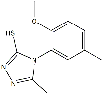 4-(2-methoxy-5-methylphenyl)-5-methyl-4H-1,2,4-triazole-3-thiol 结构式