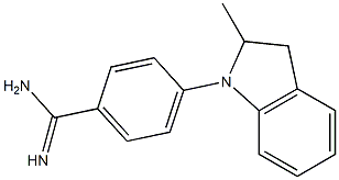 4-(2-methyl-2,3-dihydro-1H-indol-1-yl)benzene-1-carboximidamide 结构式