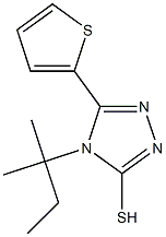 4-(2-methylbutan-2-yl)-5-(thiophen-2-yl)-4H-1,2,4-triazole-3-thiol 结构式