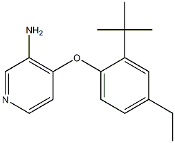 4-(2-tert-butyl-4-ethylphenoxy)pyridin-3-amine 结构式