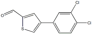 4-(3,4-dichlorophenyl)thiophene-2-carbaldehyde 结构式
