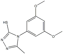 4-(3,5-dimethoxyphenyl)-5-methyl-4H-1,2,4-triazole-3-thiol 结构式