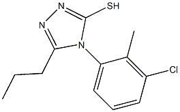 4-(3-chloro-2-methylphenyl)-5-propyl-4H-1,2,4-triazole-3-thiol 结构式
