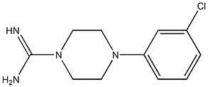 4-(3-chlorophenyl)piperazine-1-carboximidamide 结构式