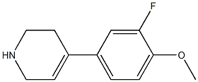 4-(3-fluoro-4-methoxyphenyl)-1,2,3,6-tetrahydropyridine 结构式