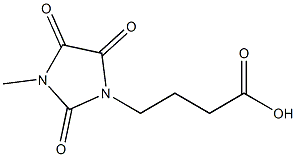 4-(3-methyl-2,4,5-trioxoimidazolidin-1-yl)butanoic acid 结构式