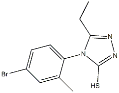 4-(4-bromo-2-methylphenyl)-5-ethyl-4H-1,2,4-triazole-3-thiol 结构式