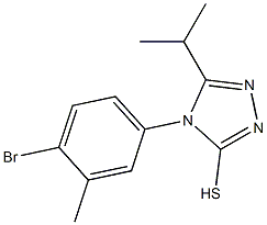 4-(4-bromo-3-methylphenyl)-5-(propan-2-yl)-4H-1,2,4-triazole-3-thiol 结构式