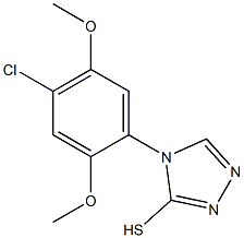 4-(4-chloro-2,5-dimethoxyphenyl)-4H-1,2,4-triazole-3-thiol 结构式