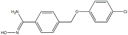 4-(4-chlorophenoxymethyl)-N'-hydroxybenzene-1-carboximidamide 结构式