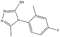 4-(4-fluoro-2-methylphenyl)-5-methyl-4H-1,2,4-triazole-3-thiol 结构式