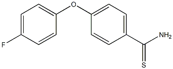 4-(4-fluorophenoxy)benzene-1-carbothioamide 结构式
