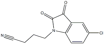 4-(5-chloro-2,3-dioxo-2,3-dihydro-1H-indol-1-yl)butanenitrile 结构式