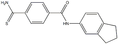 4-(aminocarbonothioyl)-N-2,3-dihydro-1H-inden-5-ylbenzamide 结构式