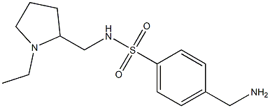4-(aminomethyl)-N-[(1-ethylpyrrolidin-2-yl)methyl]benzenesulfonamide 结构式