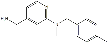 4-(aminomethyl)-N-methyl-N-[(4-methylphenyl)methyl]pyridin-2-amine 结构式