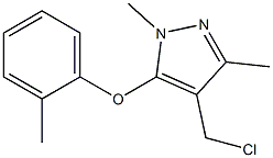 4-(chloromethyl)-1,3-dimethyl-5-(2-methylphenoxy)-1H-pyrazole 结构式