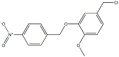 4-(chloromethyl)-1-methoxy-2-[(4-nitrophenyl)methoxy]benzene 结构式