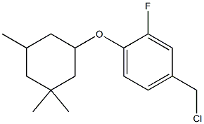 4-(chloromethyl)-2-fluoro-1-[(3,3,5-trimethylcyclohexyl)oxy]benzene 结构式