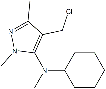 4-(chloromethyl)-N-cyclohexyl-N,1,3-trimethyl-1H-pyrazol-5-amine 结构式