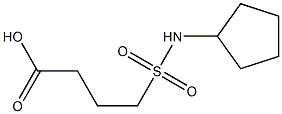 4-(cyclopentylsulfamoyl)butanoic acid 结构式