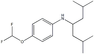 4-(difluoromethoxy)-N-(2,6-dimethylheptan-4-yl)aniline 结构式