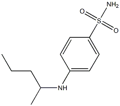 4-(pentan-2-ylamino)benzene-1-sulfonamide 结构式