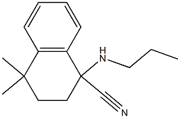 4,4-dimethyl-1-(propylamino)-1,2,3,4-tetrahydronaphthalene-1-carbonitrile 结构式