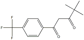 4,4-dimethyl-1-[4-(trifluoromethyl)phenyl]pentane-1,3-dione 结构式