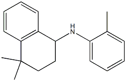 4,4-dimethyl-N-(2-methylphenyl)-1,2,3,4-tetrahydronaphthalen-1-amine 结构式