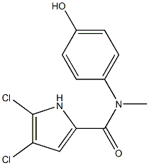 4,5-dichloro-N-(4-hydroxyphenyl)-N-methyl-1H-pyrrole-2-carboxamide 结构式