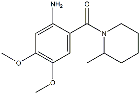4,5-dimethoxy-2-[(2-methylpiperidin-1-yl)carbonyl]aniline 结构式
