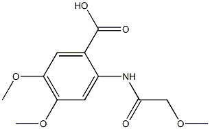 4,5-dimethoxy-2-[(methoxyacetyl)amino]benzoic acid 结构式