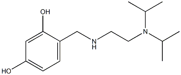 4-[({2-[bis(propan-2-yl)amino]ethyl}amino)methyl]benzene-1,3-diol 结构式