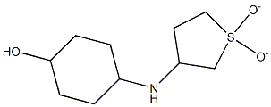 4-[(1,1-dioxidotetrahydrothien-3-yl)amino]cyclohexanol 结构式