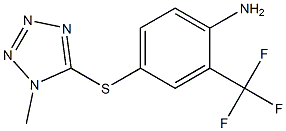4-[(1-methyl-1H-1,2,3,4-tetrazol-5-yl)sulfanyl]-2-(trifluoromethyl)aniline 结构式