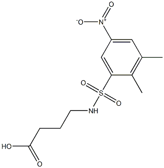 4-[(2,3-dimethyl-5-nitrobenzene)sulfonamido]butanoic acid 结构式