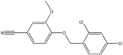 4-[(2,4-dichlorophenyl)methoxy]-3-methoxybenzonitrile 结构式