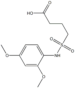 4-[(2,4-dimethoxyphenyl)sulfamoyl]butanoic acid 结构式