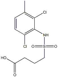 4-[(2,6-dichloro-3-methylphenyl)sulfamoyl]butanoic acid 结构式