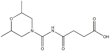 4-[(2,6-dimethylmorpholin-4-yl)carbonylamino]-4-oxobutanoic acid 结构式