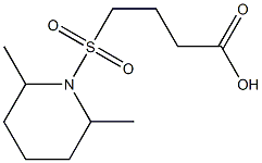 4-[(2,6-dimethylpiperidine-1-)sulfonyl]butanoic acid 结构式