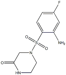 4-[(2-amino-4-fluorobenzene)sulfonyl]piperazin-2-one 结构式