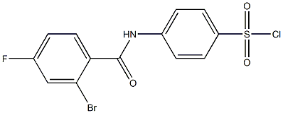 4-[(2-bromo-4-fluorobenzene)amido]benzene-1-sulfonyl chloride 结构式