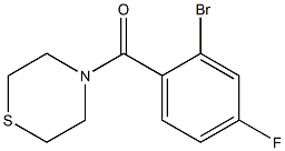 4-[(2-bromo-4-fluorophenyl)carbonyl]thiomorpholine 结构式
