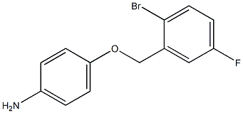 4-[(2-bromo-5-fluorophenyl)methoxy]aniline 结构式